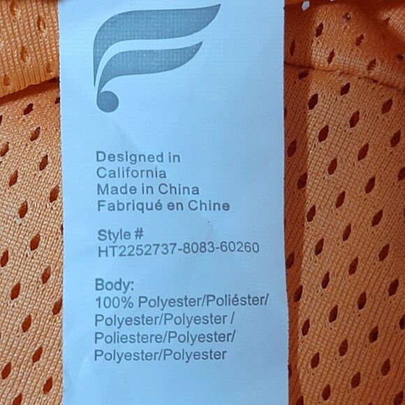 Fabletics Mesh Bucket Hat OS Orange Breathable Lightweight Packable Outdoors NEW - Picture 11 of 12